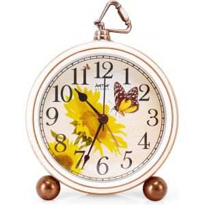 Eryi-Réveil Analogique Sans Tic-Tac - Mignon Papillon - Vintage - Moderne Et Classique - Silencieux - Pour Table De Chevet, Chambre À Coucher, Bureau, Cadeau Pour La Fête Des Mères (Papillon) - Neuf