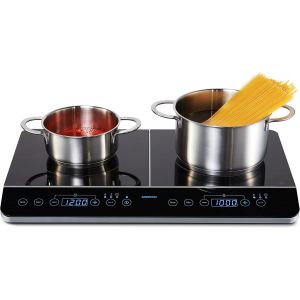 ChenQuanSarl-Plaque De Cuisson Double À Induction (3500 Watt, Deux Plaques De Cuisson Electrique, 2 Feux, 10 Niveaux De Température, Portable, Écran Led, Md15324) Noir - Neuf