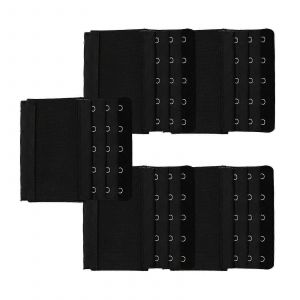 5x Bra Extender Strap Confortable 5 Crochets Extender Bra Band Pour Femmes Dame Taille Libre Noir-Rx - Neuf