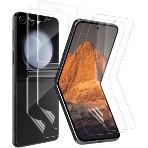 Kalanka-Lot De 2 + 2 Films De Protection D'&eacute;cran En Verre Blind&eacute; Pour Samsung Galaxy Z Flip 6 5g, Sans Bulles, Ultra Transparent, Anti-Salissure, Film De Protection D'&eacute;cran Auto-Cicatrisant Haute - Neuf