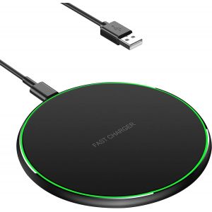 KALANKA-Chargeur sans Fil RapideChargeur Induction Qi Compatible avec iPhone 14/15/13/12/11/ Pro/XS (Noir-x) - Neuf