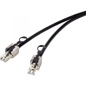 Renkforce Rf-4538220 Rj45 C&acirc;ble R&eacute;seau, C&acirc;ble Patch Cat 6a S/ftp 20.00 M Noir Avec Anneau &agrave; Tirer Pour Le D&eacute;verrouillage 1 Pc(s) A809972 - Neuf