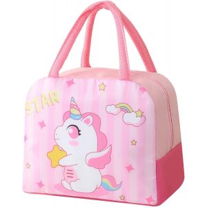ERSHI-licorne Sac Isotherme Repas, Sac Isotherme Repas enfant, Petit Sac Lunch Box Étanches, Mini Sac à Lunch Isolé Pliable pour F[733] - Neuf