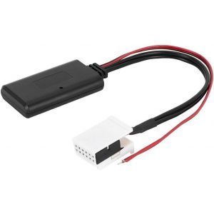 Duokon Adaptateur De Câble Auxiliaire Stéréo Radio Sans Fil 12pin Module, Câble Stéréo O En Plastique Noir Adaptateur Bluetooth Pour C2 C3 207 307 - Neuf
