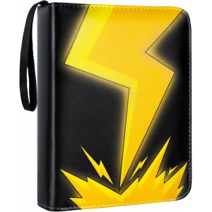 Mdy-Classeur Carte À Collectionner, Carte Album, Classeur Pour Cartes 50 Pages Capacité De 400 Cartes, Porte Carte À Collectionner, Livre De Cartes, Jaune Clair - Neuf