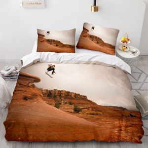 Housse De Couette X Cm Enfant Skateboard Rouge Parure De Lit Personnes Avec Fermeture &iquest;&iquest;Clair Doux Respirant Confortable Microfibre Housse De Couette Et Taie D'oreiller X Cm - Neuf