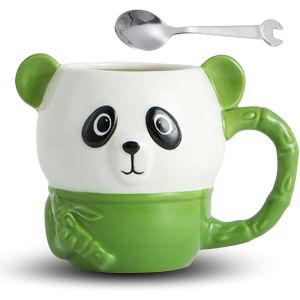 Eryi-Mug Céramique Panda, Tasse À Café Panda Personnalisée, Tasse Animal 3d, Mug Design Chic, Idee Cadeau Pour Hommes Femmes 500ml - Neuf