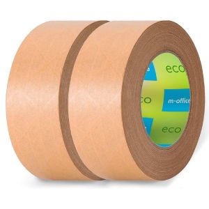 Chenquansarl-Ruban Adhésif Papier Kraft, Ruban Adhésif Pour Emballage De Cartons, Envois, Déménagements Et Loisirs Créatifs, Ruban Papier Emballage, Scotch Brun Papier Kraft (2 Unité, 50mmx50m) - Neuf