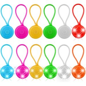 Meimie-Lot De 12 Lampes Led Clignotantes Cartable, Réflecteurs Led Pour Enfants, Lumière De Sécurité, Réflecteurs, Cartable, Étanche, Sécurité Lumineuse, Pendentif Pour Sac À Dos, Jogging, Randonnée, - Neuf