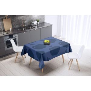 Sjzg-, Anti-Moisissure, S&eacute;chage Rapide, R&eacute;sistant Aux Taches, Lavable En Machine, 100% Polyester Nappe De Table, Bleu, 140 X 140 Cm - Con&ccedil;u Et Fabriqu&eacute; En Turquie - Neuf