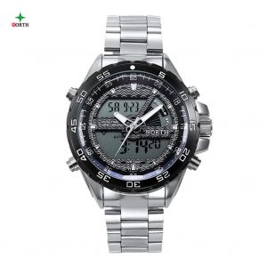 Sport Num&eacute;rique Analogique Montre Hommes M&acirc;le &Eacute;tanche Led Double Mouvement Montre-Bracelet Cadran Noir - Neuf