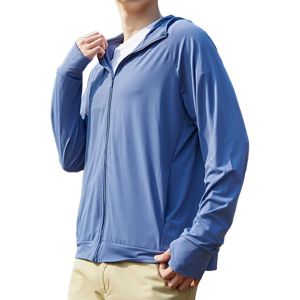 Veste De Protection Solaire D'été Pour Homme,Veste De Protection Solaire À Capuche À Manches Longues Pour La Randonnée.[B1291] - Neuf
