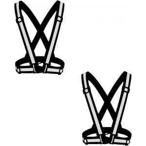 Gilet Running,Gilet Reflechissant,Gilet Securite Homme,Gilet Reflechissant Velo Pour La Course, Le Vélo, La Moto, Veste De Gilet De Travail Réglable Haute Visibilité[Z411] - Neuf