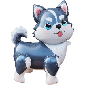 SJZG-Ballon Chien Helium 3D Ballon Animaux Mignon Chien Anniversaire Deco 1 Pi&egrave;ce Pour F&ecirc;te Des Animaux, Enfants Cadeau D'Anniversaire (Husky) - Neuf
