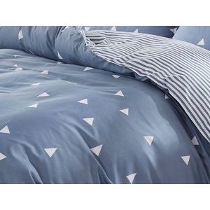 Parure De Housse De Couette Polyester Blanc 220x240 Cm - Neuf