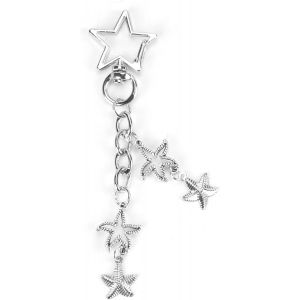 KAL-Joli Petit Porte Cl&eacute;s &Eacute;toile De Mer, Porte Cl&eacute;s En M&eacute;tal, Peut &Ecirc;tre Utilis&eacute; Comme Accessoire De Sac, Porte Cl&eacute;s Pour Femme, Cadeau Pour Amis, Design Exquis Sur Le Th&egrave;me De L'Oc&eacute;an - Neuf