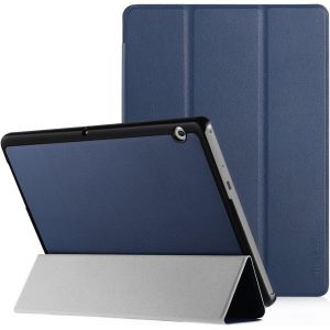 Coque Compatible Pour Huawei Mediapad T3 10 9.6" Housse De Protection En Cuir Pu &Eacute;tui Magn&eacute;tique Ultra-Mince Avec Fonction Support - Bleu[Coq9126854] - Neuf