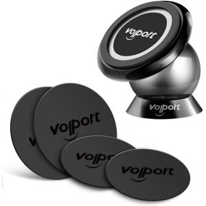 VOLPORT Support magn&eacute;tique de t&eacute;l&eacute;phone pour Tableau de Bord : Rotatif &agrave; 360&deg;, Universel pour t&eacute;l&eacute;phones Portables et Mini tablettes. - Neuf