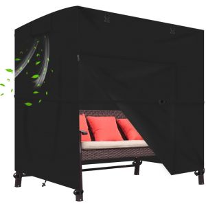 Ulteronixshop-Housse Balancelle 3 Places,Housse De Protection Imperm&eacute;able Pour Balancelle Hollywood En Tissu Oxford 600d,R&eacute;sistante Aux D&eacute;chirures, Avec Fermeture &Eacute;clair Et Sangles (254*150*183cm) - Neuf