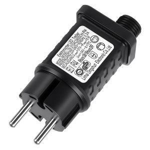 Kalanka-Clignoteur Pour Guirlande Lumineuse 31v 6w, Adaptateur Guirlande Lumineuse, Transformateur Pour Guirlande Led, Ip44, 8 Modes Avec Timing Fonction M&eacute;moire M&eacute;moire, Pour Eclairage, Rideau Lumin - Neuf