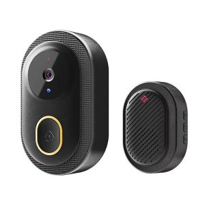 Tuya WiFi Vidéo Sonnette WiFi Interphone WiFi Sonnette Caméra Maison Noir - Neuf