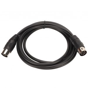 Cable DIN male 8 broches vers DIN male 6 broches, cable de connexion de signal de donnees audio Plug and Play, 1,8 m - Neuf