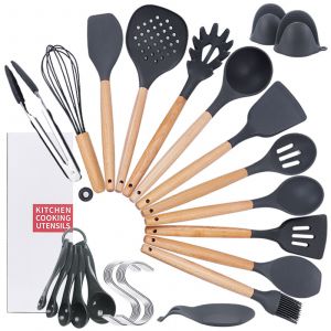 Ensemble De Couverts De Cuisine Ensemble D'ustensiles De Cuisine Ensemble De Batterie De Cuisine En Silicone 16 Pièces - Neuf