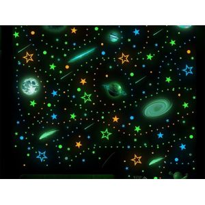 Kit De Stickers Muraux &Eacute;toiles Phosphorescentes, Autocollants Pour D&eacute;coration De Chambre D'enfant - Neuf