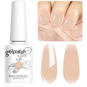 Vernis Semi-Permanent Neutre Transparent,8ml Jelly Nu Vernis À Ongles Gel Naturel French Manucure Nail Art Uv Led Soak Off Gel #L146 - Neuf