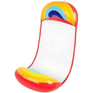 Hamac gonflable 4 en 1 - Kiwi Rainbow, PVC, lit de piscine et de plage portable pour une détente ultime - Neuf