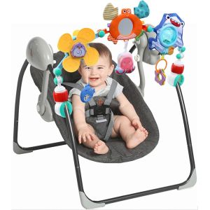 Tdrfl-Arche D'éveil Bebe,Jouet D'arc De Poussette Bebe Avec Moulin À Vent,Jouets Ajustables Pour Bébés Berceau,Poussette Et Landau (Crabe) - Neuf