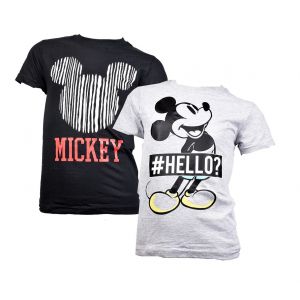 T Shirt Enfant Licence Fantaisies En Coton Pack De 2 T Shirts Mickey - Neuf