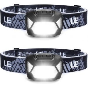 Le Lampe Frontale &Agrave; Piles (Non Inclus), C500 Torche Frontale Led 1300lux Concentr&eacute;e Diffus&eacute;e 6 Modes Avec Lumi&egrave;re Rouge, Ipx4 &Eacute;tanche Ultra-L&eacute;ger Pour Course, Randonn&eacute;e, P&ecirc;che - Neuf