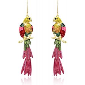 Kal-Boucle D Oreille Flamant, Boucles D'oreilles Flamant Rose, Flamingo Earrings, Boucle D'oreille Bohème Femme, Boucle D'oreille Femme, Cadeaux D'anniversaire Et Rendez-Vous Pour Femmes - Neuf