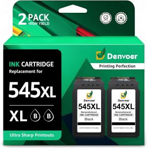 PG 545 XL PG 545XL Black Ink Cartridges Replacement for Canon 545 XL PG545 for Canon Pixma TS3350 TS3450 TS3150 MG2550 TR4650 MG2550S MG2555 TS3451 TS3452 MG2950 MG300 50 TR4 651(2 Black) - Neuf