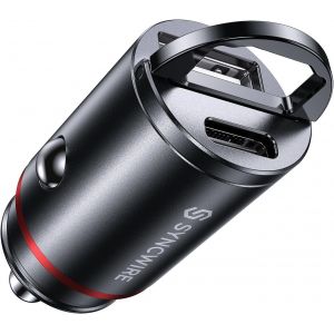 60W Chargeur Voiture Usb C - [Pd Pps 30W & Qc 3.0] Tout M&eacute;tal Prise Allume Cigare Usbc Rapide Pour Iphone, Google Pixel, Samsung - Neuf