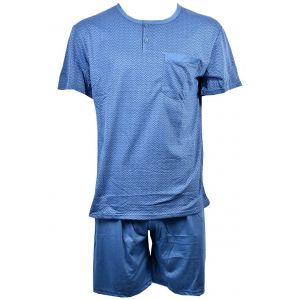 Pyjama Court Homme Eco Homewear 3136 Bleu - Neuf