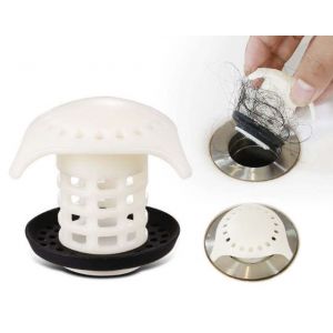 Blanc Pack De 2 Baignoire Lavabo Cheveux Catcher Drain De Douche Protecteur De Filtre, Blanc, Égoutter Les Tailles De 1,25""-1.75 - Neuf