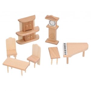 Meubles De Maison De Poup&eacute;e En Bois &Eacute;chelle 1 :12 Miniature Meubles Salon Ensemble Pour Enfants De 3 Ans Et Plus - Neuf