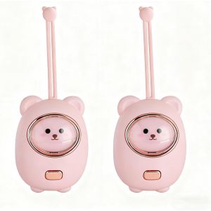 Lot De 2 Chauffe-Mains Rechargeables En Forme D'Ours Mignon &Agrave; 2 Niveaux - Chauffe-Mains &Eacute;lectriques Portables Et R&eacute;utilisables - C - Neuf