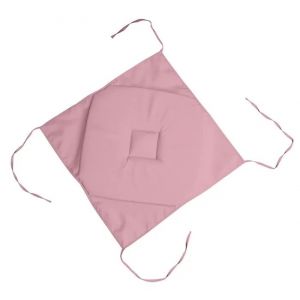 Coussin Galette De Chaise - 40x40cm - Rose Poudre - 100% Polyester - Int&eacute;rieur - Neuf