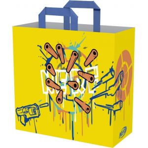 KAL-Nerf Sac Cabas - Taille M 40 X 45 X 20 Cm - Matière Recyclée - Jaune - Neuf
