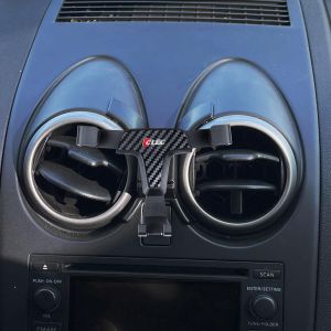 Support de t&iquest;&iquest;l&iquest;&iquest;phone pour Qashqai J10 2006-2013 Support de t&iquest;&iquest;l&iquest;&iquest;phone portable avec clip de ventilation (fibre de carbone) - Neuf