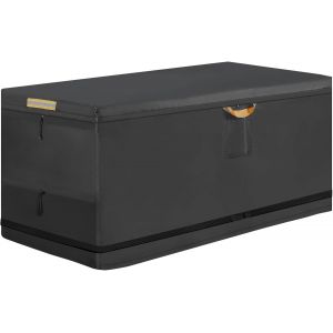 Ulteronixshop-Housse Coffre Jardin avec fermeture &agrave; glissi&egrave;re imperm&eacute;able, Housse Coffre Rangement Exterieur 600D Oxford avec 3 bandes r&eacute;fl&eacute;chissantes et 5,2 m de sangle &agrave; boucle coupe-vent (160 x 75 - Neuf