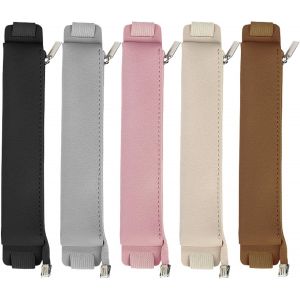 Lot de 5 Porte-Stylo Carnet de Notes, Porte-Stylo en Cuir PU avec Bande ?lastique Porte-Plume pour Livres ?tui &iquest;&iquest; Stylo R&iquest;&iquest;glable pour Ordinateur Portable pour Agenda,Carnet de Notes - Neuf
