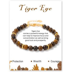 Eryi-Bracelet En Pierre Précieuse Naturelle Pour Femme - Bracelet D'amitié Fait À La Main - Élégant Bracelet Pour Femme - Neuf