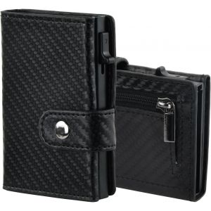 Portefeuille Homme En Cuir, Porte Carte Bancaire Homme Blocage Rfid Porte-Cartes De Crédit Avec Compartiment À Billets & Poche À Monnaie Pour Hommes Et Femmes - Neuf