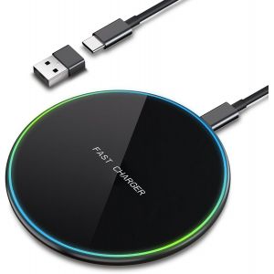 Kalanka-Chargeur Sans Fil Rapide 15w, Chargeur Induction Pour Iphone 16/16 Pro Max/15 Plus/15 Pro Max/14/13/12/11/Xs/Xr/Xs/X/8, Chargeur Sans Fil Pour Samsung Galaxy S25/S24/S23/S22/S21/S20/S10/S9/S8 - Neuf