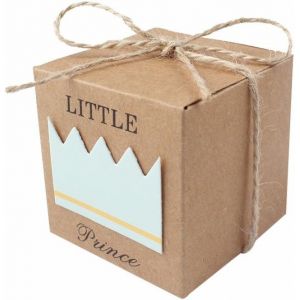 TIANYI-50 x Peu Prince Papier Kraft boîtes de faveur de Douche de bébé pour garçon bébé Douche fête d'anniversaire garçon baptême fête des Nouveau-nés - Neuf