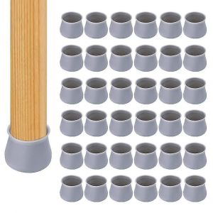 36pcs Rond En Silicone Table Chaise Pieds Couverture (Gris) - Neuf